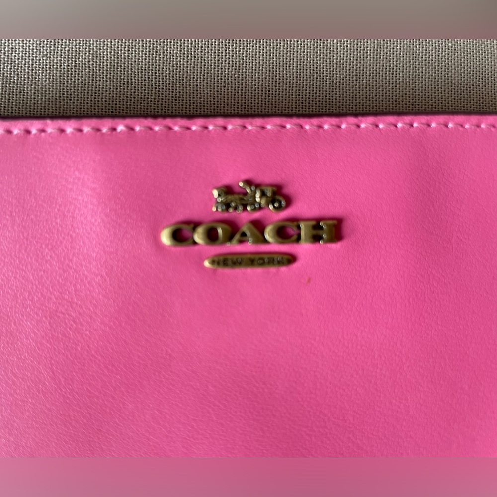 Coach Vibrant Pink Women's Wallet - Picture 2 of 10